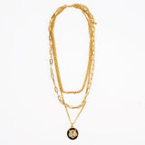 Tiger Layered Necklace in Gold