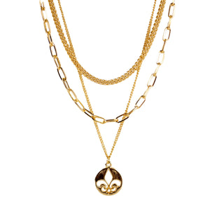 Fleur de Lis Layered Necklace