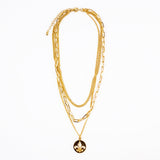 Fleur de Lis Layered Necklace