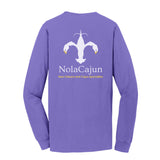 NolaCajun Purple and Gold Long Sleeve Logo T-shirt